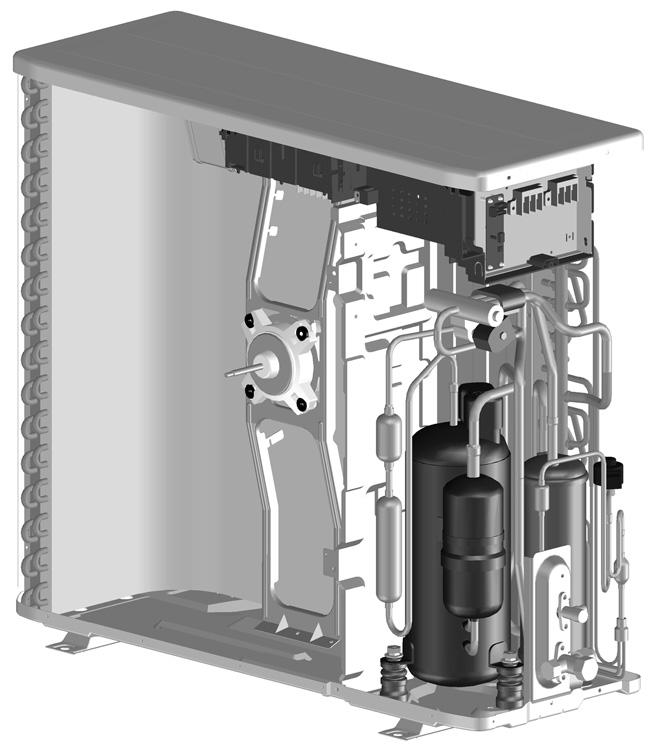 .. Hovedkomponenter Termistor (luft) Varmeveksler Termistor (varmeveksler) Viftemotor 5 Filter 6 Elektronisk ekspansjonsventil 7 Stengeventil for væske 8 Gassavstengingsventil med utløpsport 9