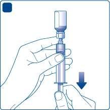 Stlačením pístu vytlačte vzduch do injekční lahvičky, dokud nepocítíte