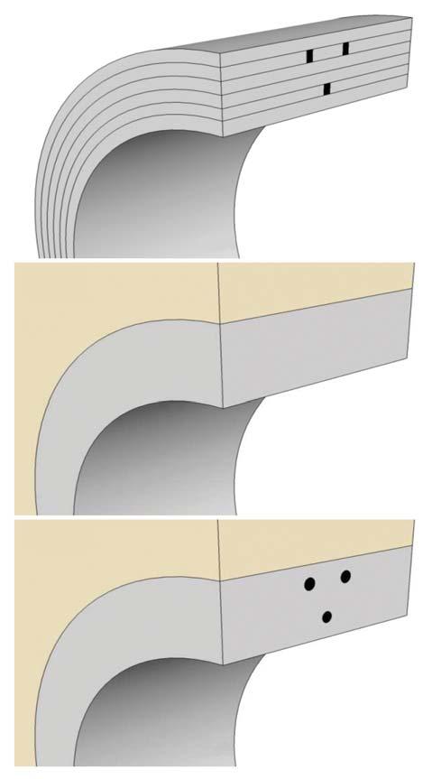 průřez ostěním lining cross-section [m] napětí v průřezu heterogenního ostění stress in heterogenic lining cross.