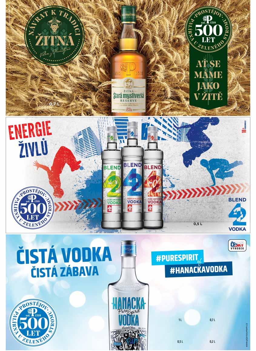 Žitná Stará myslivecká Reserve 40% 12 x 0,7 l 179,90 Kč 217,68 s DPH Vodka 42 Blend Air Lime n mint, Premium Blended, Fire Grap n pepper 42% 12 x 0,5 l 97,52 Kč 118,- s DPH