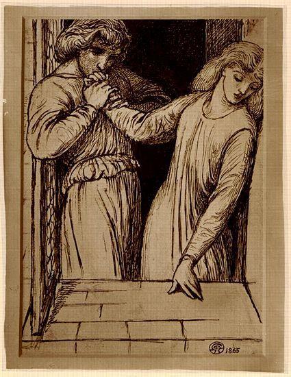 [27] Dante Gabriel Rossetti, Hamlet a Ofélie,