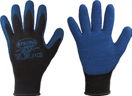 Latexové zateplené rukavice Blue Latex Dle normy EN 388, EN 511 Profesionální kvalita Materiál: Polyester 100% Zdrsněný