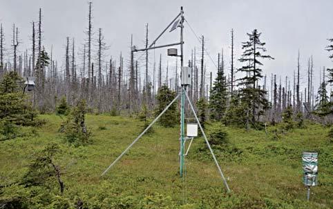 Obr. 5 Meteorologická stanice Rokytská slať (1 080 m n. m.) po rekonstrukci v říjnu 2014. Foto: Antonín Vojvodík. Fig. 5. Meteorological station Rokytská slať (1,080 m a.s.l.) after reconstruction in October 2014.