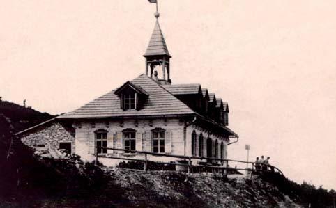 Obr. 8 Chata Jiřího na Šeráku v roce 1898. Zdroj: Wikipedie Jiří Koranda Minulost a současnost jesenických horských chat, 1993, doplněno v listopadu 2002 Fig. 8. Chalet Jiřího on Šerák in 1898.