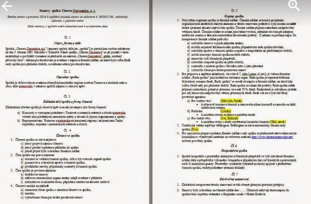 Stanovy CHC aktualizace k datu 12-2014 dne 13.1.2015 ZVEŘEJNĚNÍ K DISKUZI MEZI ČLENY CHC. Pozn. STANOVY: a)byly zaslány každému z CHC na emailovou adresu kterou každý člen předal ke komunikaci.