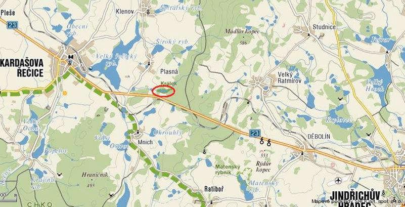 Orientační mapa s vyznačením území 1.