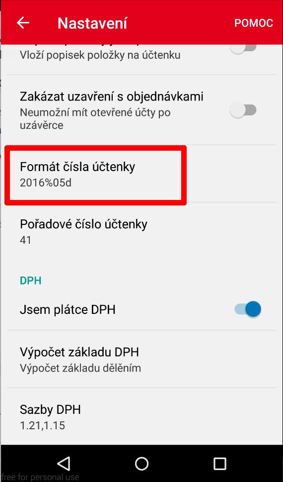Pro nastavení na nový účetní rok dostačuje změnit pouze začátek formátu změnou na aktuální rok a případně pak pořadové číslo viz následující kapitola.