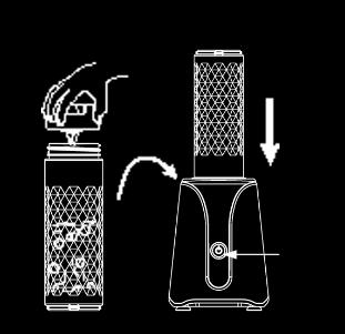 Nádobu uzavřete hlavicí s mixovacími noži.