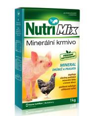 NutriMix Mineral - pro drůbež a prasata Minerální krmivo pro drůbež a prasata Denní doplnění minerálních látek NUTRIMIX MINERAL: doplňuje všechny potřebné minerální látky v krmné dávce; pozitivně