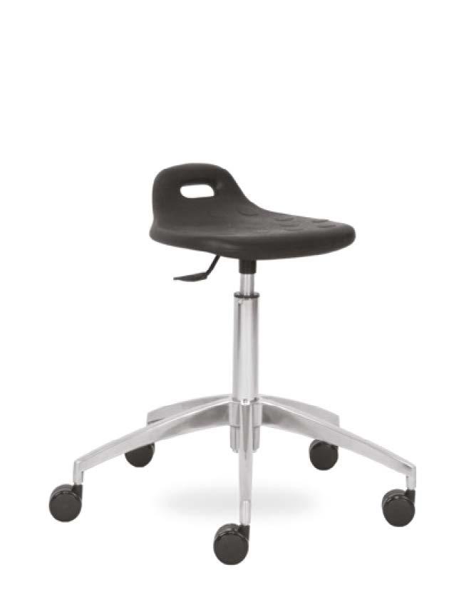24 PIPPO Průmyslová otočná židle s ergonomicky tvarovaným PU sedákem / Industrial swivel chair with ergonomically shaped PU seat / Drehstuhl für Industrie mit ergonomische geformte PU Sitzfläche