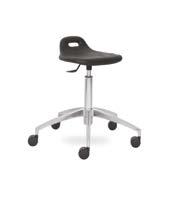 26 IN 850 Průmyslová otočná židle s ergonomicky tvarovaným PU sedákem / Industrial swivel chair with ergonomically shaped PU seat / Drehstuhl für Industrie ergonomisch geformte PU Sitzfläche Výškově