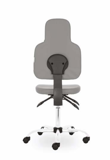 The ergonomics of seating is provided by the height-adjustable backrest that can be locked in 8 positions thanks to the Up and down system.