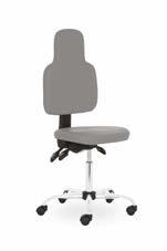 56 HO 052 Ordinační otočná židle / Medical swivel chair / Drehstuhl für Ordinationen Čalouněný sedák a tvarované výškově stavitelné zádové opěradlo / Upholstered seat and shaped height-adjustable