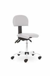 62 HO 032 Ordinační otočná židle / Medical swivel chair / Drehstuhl für Ordinationen Čalouněný sedák i ergonomicky tvarované výškově stavitelné zádové opěradlo / Upholstered seat and ergonomically