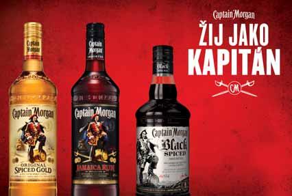 CAPTAIN MORGAN ORIGINAL SPICED 35% 1 l x 12 ks, kód: 53606A, 0,7 l x 6 ks, kód: 53606,, kód: 52560 180,94 /0,5l