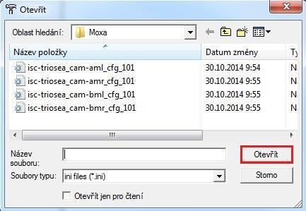 Cfg soubory jsou uloženy v: \isc-triosea_pkg_vvv\bin\sw\moxa Obr.
