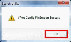 ini Obr. 45 - Login Nevyplňujte žádné údaje a stiskněte tlačítko Login. Obr. 46 - Import Success Po nahrání konfiguračního souboru se zobrazí hláška VPort Config File Import Success.