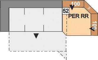 100 Trapézový roh vlevo vpravo, potažení zadní, s prvky s trapézovým příčným lůžkem 8 305 Kč 8 580 Kč 8 855 Kč 9