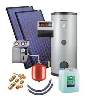 KSH SOLÁRNÍ KOLEKTORY SOLÁRNÍ SESTV duo SOL Sestava pro 2-3 osoby 2 kolektory KSH-2,0 ojler řady V/250l Řídicí jednotka Čerpadlová jednotka Expanzní nádoba Solární kapalina Propojovací sada SOLÁRNÍ