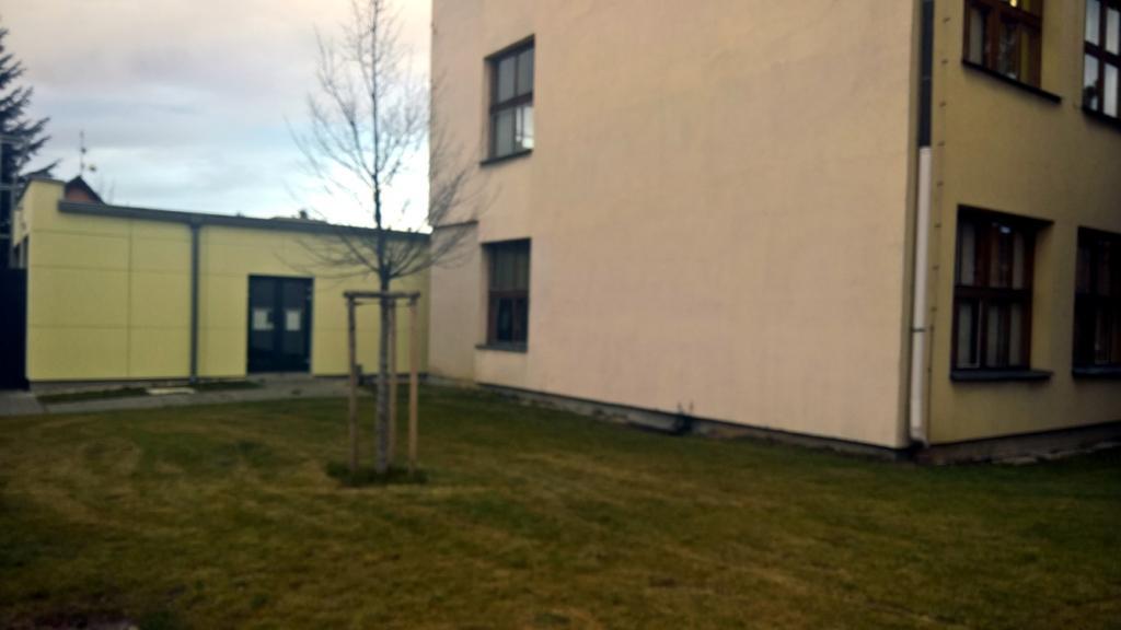 Aula Budova školy Zahrada Sportovní hala Pohled na