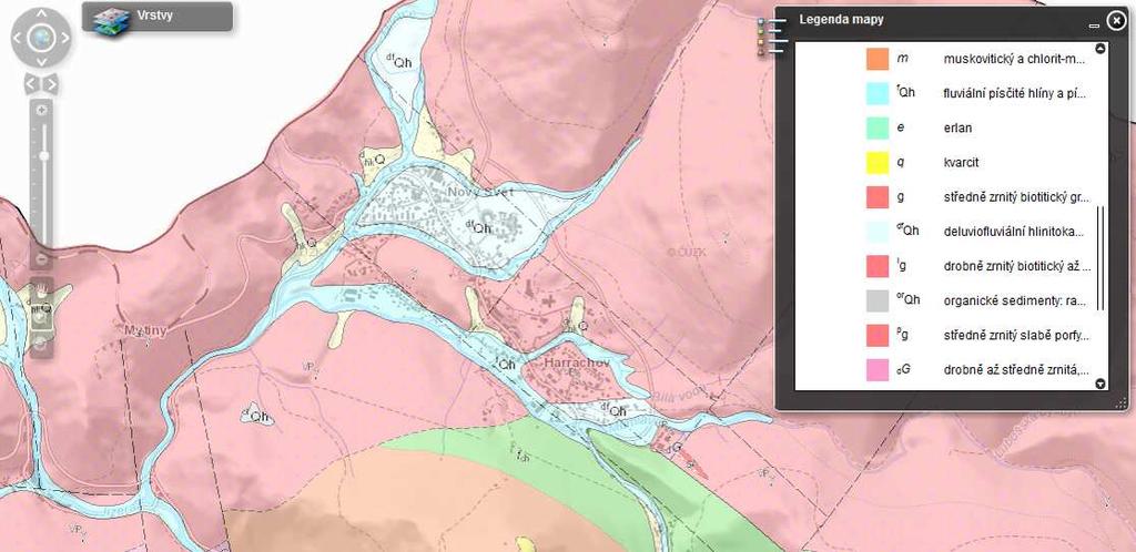 Obrázek č.2: Geologická mapa lokalizace záměru c.