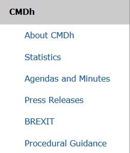 19 BREXIT Od května 2017 nová záložka na webu CMDh, která bude kontinuálně aktualizována CMDh dokument: Notice to marketing authorisation holders of national authorised medicinal products for human