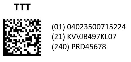 Výrobní šarže 21ABCDEFG Výrobní šarže, jak je stanovena Délka identifikátoru dle výrobce: Současný stav, 5 který se v budoucnu může změnit rozhodnutím výrobce.