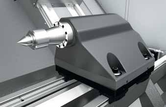 B A C D Pojezdy koníku a stabilní lunety Hydraulické upínací sklíčidlo Každé soustružnické centrum Haas je vybaveno hydraulickým průchozím sklíčidlem.