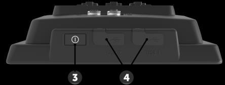 Tlačítko ZAPNUTO/VYPNUTO 4. 2x USB 2.0 5.