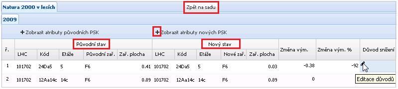 6. Jestliže se v předtiskovém okně objeví u ikony íčka vykřičník, znamená to, že pro dané opatření detekuje aplikace flpis nějakou z chyb, či upozornění.