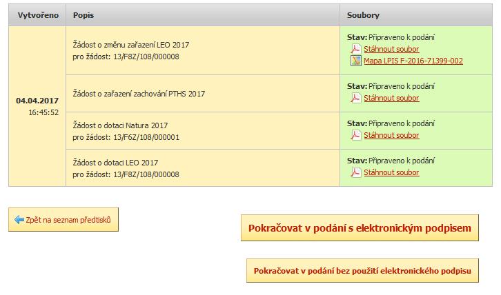 příloh. POSTUP PODÁNÍ ŽÁDOSTI 1. Po vygenerování lze pdf formulář stáhnout do svého PC.