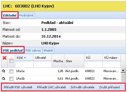 Obrázek 1 Párování PSK Zatržením checboxu se označí/odznačí všechny PSK na dané