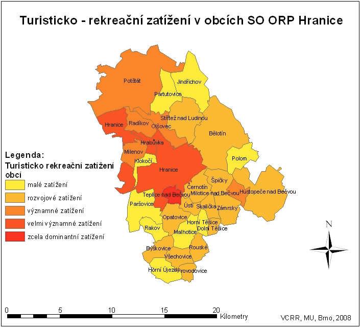 Zdroj: Data ÚAP, 2008 Individuální rekreace V obcích SO ORP Hranice se nachází určitý počet chat, chalup a zahrádek, které se označují jednotně jako objekty individuální rekreace (dále jen OIR).