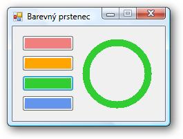 Vyrobte program, který nakreslí kolečko v barvě naposled stisknutého