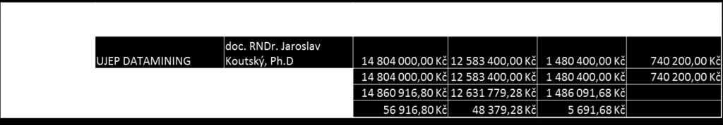 Synergické efekty: zvýšení výzkumné kapacity na UJEP navázání na několikaletou výzkumnou činnost propojení špičkových pracovišť v daném výzkumu v ČR vytváření