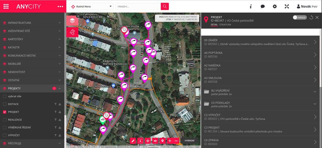 AnyCity Projekt se všemi podklady na jednom místě. V AnyCity se snadno vytvářejí projekty od návrhu až po závěrečnou fotodokumentaci.