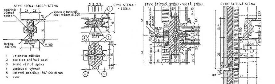 Výška zástavby 4-8 podlaží pro řadové domy Modulová vzdálenost příčných stěn 3 600 mm a 4 200 mm Konstrukční výška podlaží 2 800 mm Nosné vnitřní konstrukce stěny z celostěnových železobetonových tl.