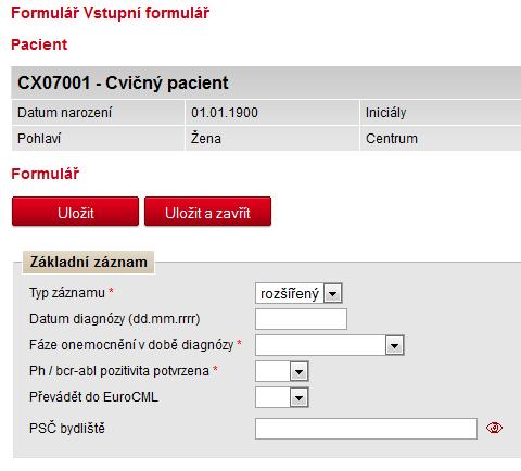 Nový formulář založíte kliknutím na tlačítko Založ nový formulář. Obr.