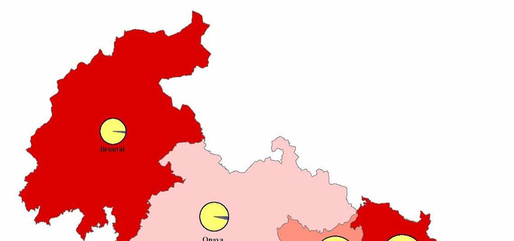 Úřady práce Moravskoslezského kraje strana 22 Nejhorší je přitom situace v bruntálském okrese, který na konci sledovaného období vykázal míru nezaměstnanosti 15,4 %.