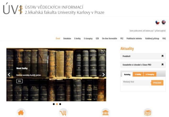 Informační služby Informační služby pro 2. lékařskou fakultu zajišťuje Ústav vědeckých informací, jenž je společným pracovištěm 2. lékařské fakulty Univerzity Karlovy a Fakultní nemocnice v Motole.