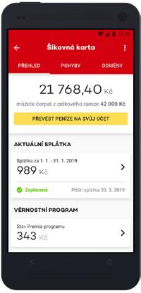 JAK MÍT O VŠEM CO NEJLEPŠÍ PŘEHLED Mobilní aplikace Home Credit S mobilní aplikací máte svou kartu pod kontrolou kdykoliv a odkudkoliv.