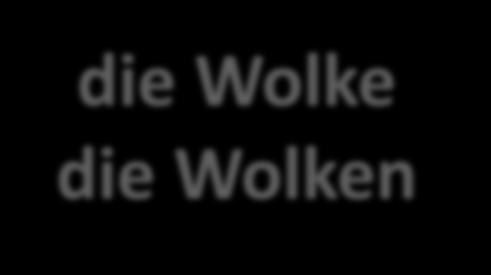 DIE VOKABELN die