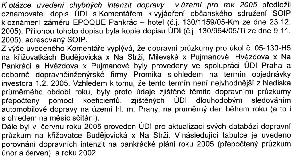 S pøerušením plynulosti dopravního proudu v dùsledku vjezdù a výjezdù je v rozptylové i hlukové studii uvažováno.