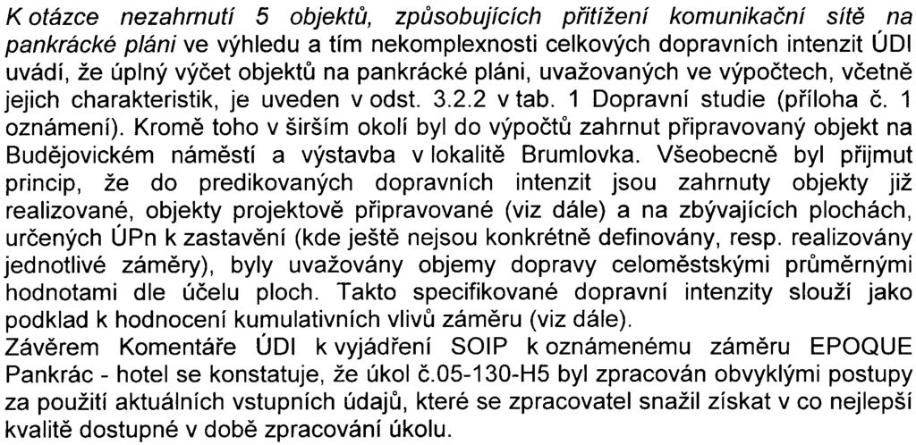 výhledových intenzit (ty jsou odvozeny dopravním modelem), a už vùbec neslouží k odvození zdrojové a cílové dopravy z pøipravované výstavby (a už pøedmìtného zámìru, nebo okolní výstavby).