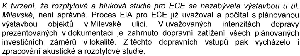 Vzhledem k tomu, že neexistuje podrobnìjší regulaèní plán pro oblast pankrácké plánì, byla tato schválená dokumentace EIA vzata pro svou komplexnost jako podklad pro nastavení poèáteèních podmínek