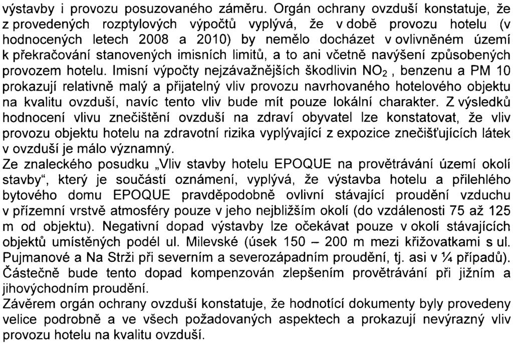 výstavby i provozu posuzovaného zámìru.