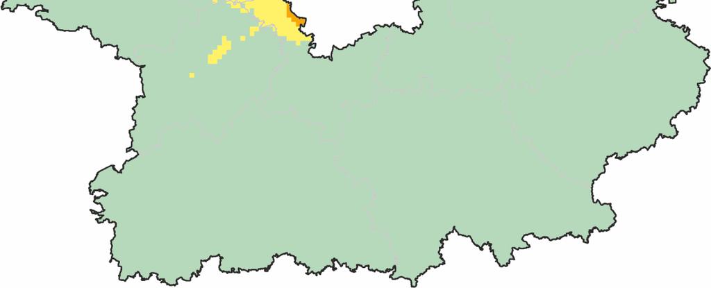 Obrázek 36: Pole průměrné roční koncentrace As, zóna CZ02 Střední Čechy, pětiletý průměr za roky 2008-2012 Zdroj dat: ČHMÚ Shrnutí Z celorepublikového pohledu vyvstává problém s překročením imisního