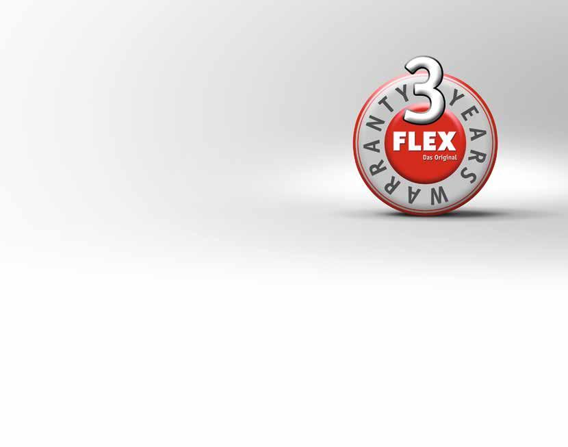 3-roky záruka Jednoduše se zaregistrujte a 3-letou záruku využijte. FLEX Service-App FLEX servisní aplikace je dalším jasným plusem pro uživatele FLEX elektronářadí.