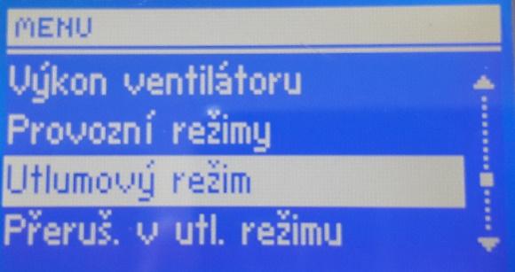 Minimální výkon ventilátoru je 1%, maximální výkon 100%.