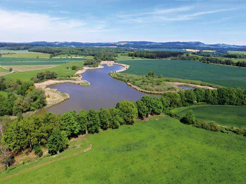 Obr. 6. Rybník Bubnovka u Miletína (okr. Jičín) je významnou ornitologickou lokalitou; nalézt jej můžeme již na mapě 1.